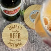 Thumbnail 6 - Personalised Pint Glass & Bamboo Bottle Opener Coaster Sets