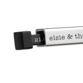 Thumbnail 5 - Personalised Men's Black & Silver Hidden Message Chain Necklace