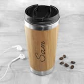 Thumbnail 1 - Personalised Bamboo Travel Mug