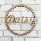 Thumbnail 1 - Personalised Oak Name Hoop