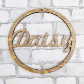 Thumbnail 2 - Personalised Oak Name Hoop