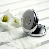 Thumbnail 2 - Personalised Silver Plated Lucky Sixpence Compact Mirror