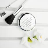 Thumbnail 4 - Personalised Silver Plated Lucky Sixpence Compact Mirror