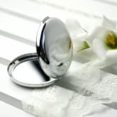 Thumbnail 5 - Personalised Silver Plated Lucky Sixpence Compact Mirror