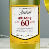 Thumbnail 2 - Personalised Wine with Vintage 60th Label