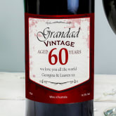 Thumbnail 4 - Personalised Wine with Vintage 60th Label