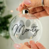 Thumbnail 2 - Personalised Pet Glass Christmas Bauble