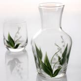 Thumbnail 1 - Hand Painted Carafe Set - Lily of The Valley 