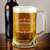 Thumbnail 1 - Personalised Groomsman Glass Stern Tankard