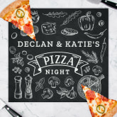 Thumbnail 1 - Personalised Pizza Glass Chopping Board/Worktop Saver 