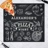 Thumbnail 3 - Personalised Pizza Glass Chopping Board/Worktop Saver 