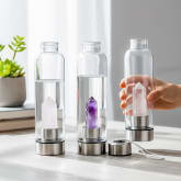 Thumbnail 1 - Healing Crystal Glass Water Bottles