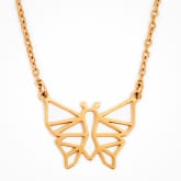 Thumbnail 4 - Geometric Butterfly Necklace