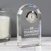 Thumbnail 5 - Engraved Diamond Wedding Anniversary Mantel Clock