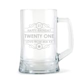 Thumbnail 3 - Personalised 21st Birthday Glass Tankard