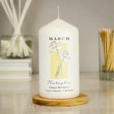 Thumbnail 6 - Personalised Birth Flower Pillar Candle