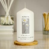 Thumbnail 9 - Personalised Birth Flower Pillar Candle