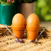 Thumbnail 1 - Plant Pot Egg Cup Set with Shovel Spoons