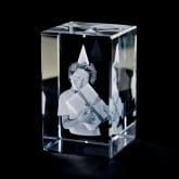 Thumbnail 1 - 3D Personalised Engraved Photo Crystal Block