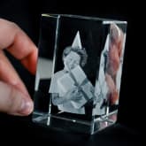 Thumbnail 3 - 3D Personalised Engraved Photo Crystal Block