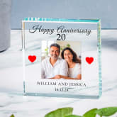 Thumbnail 1 - Personalised 20th Wedding Anniversary Photo Upload Glass Token