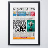 Thumbnail 1 - Personalised "Best Teacher" Newspaper Front Page