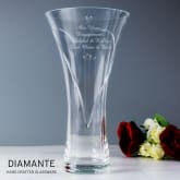 Thumbnail 2 - Personalised Large Hand Cut Little Hearts Diamante Vase