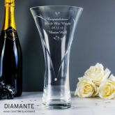 Thumbnail 4 - Personalised Large Hand Cut Little Hearts Diamante Vase