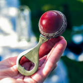 Thumbnail 1 - Red Leather Mini Cricket Ball Bottle Opener