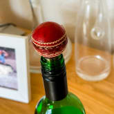 Thumbnail 2 - Real Leather Mini Cricket Ball Wine Stopper