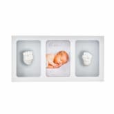 Thumbnail 1 - White Triple Baby Photo Frame & Casting Kit