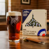 Thumbnail 1 - RAF Vulcan Etched Pint Glass & Bottle Opener Set