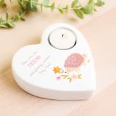 Thumbnail 1 - Love Life Ceramic Friend Tea Light Candle Holder