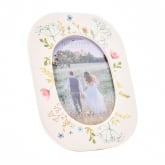 Thumbnail 1 - Love Story Oval Ceramic Floral Photo Frame