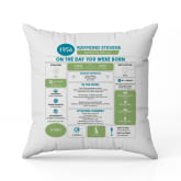 Thumbnail 12 - Personalised The Day You Were Born - 70th Birthday Cushion