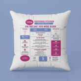 Thumbnail 5 - Personalised The Day You Were Born - 70th Birthday Cushion