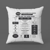 Thumbnail 7 - Personalised The Day You Were Born - 70th Birthday Cushion