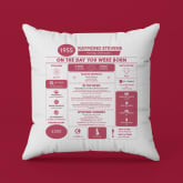 Thumbnail 10 - Personalised The Day You Were Born Birthday Cushion