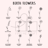 Thumbnail 5 - Birth Flower Necklace with Birthstone