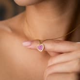 Thumbnail 1 - Heart Birthstone Necklace