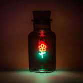 Thumbnail 2 - Flower LED Neon Message in a Bottle Light