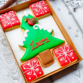 Thumbnail 1 - Personalised Red Robin Christmas Tree Hand-Iced Cookies