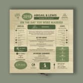 Thumbnail 6 - Personalised (8th) Wedding Anniversary (Bronze) - Day You Were Married Chart Keepsake Box