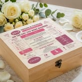 Thumbnail 1 - Personalised (12th) Wedding Anniversary (Silk) - Day You Were Married Chart Keepsake Box