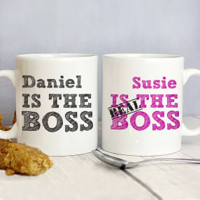 The Real Boss Personalised Mug Gift Set