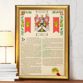 Personalised Coat of Arms & Surname History Print