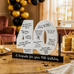 40th Birthday Wooden Numbers