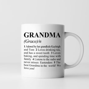 Personalised Dictionary Grandma Mug