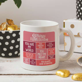 Personalised 10 Things I Love About My Girlfriend Mug