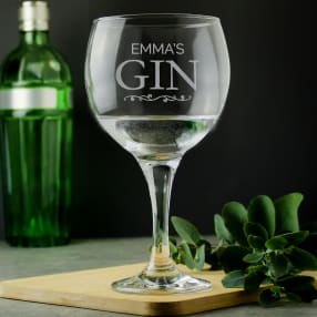 Personalised Gin Balloon Glass